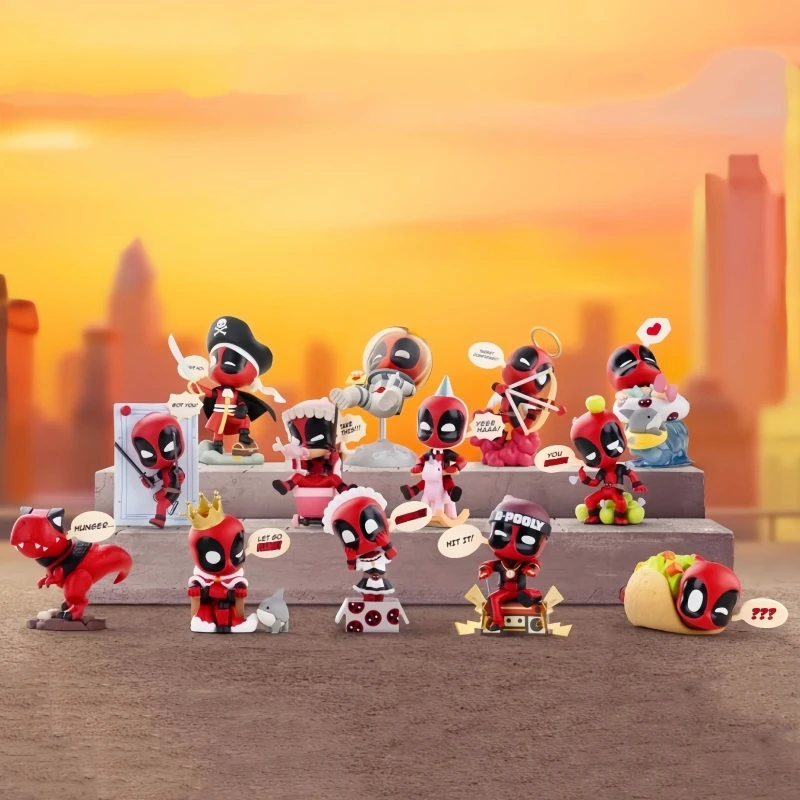 ​ Подлинная аниме Marvel Deadpool Series слепая коробка фигурка горничной Дэдпул игрушка