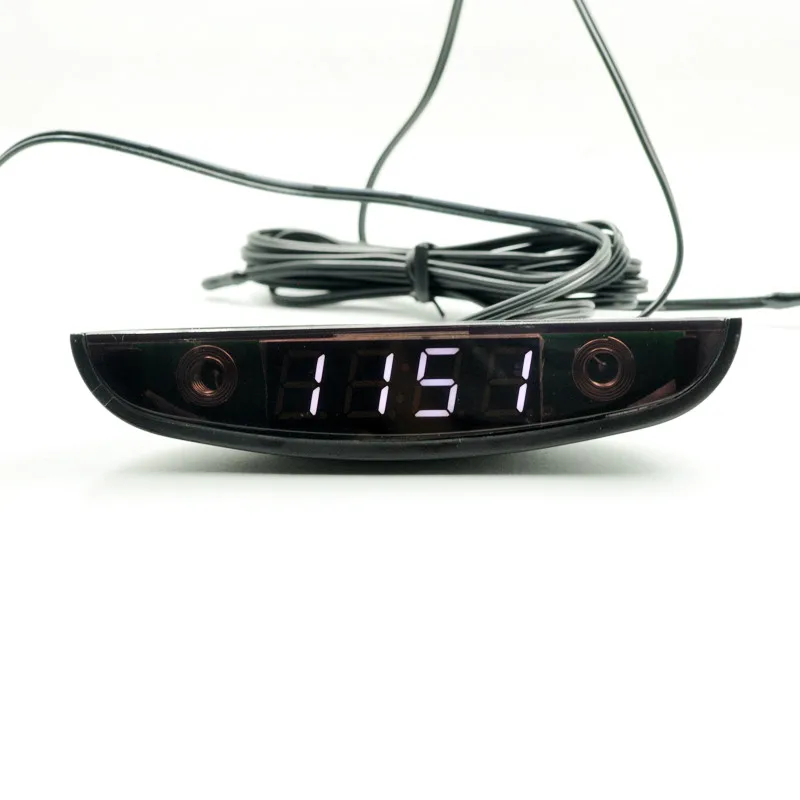 

Светодиодный ные автомобильные часы 24-часовой термометр для автомобиля внутри и снаружи измеритель температуры цифровой монитор напряжения батареи постоянный ток 8 ~ 28 в вольтметр