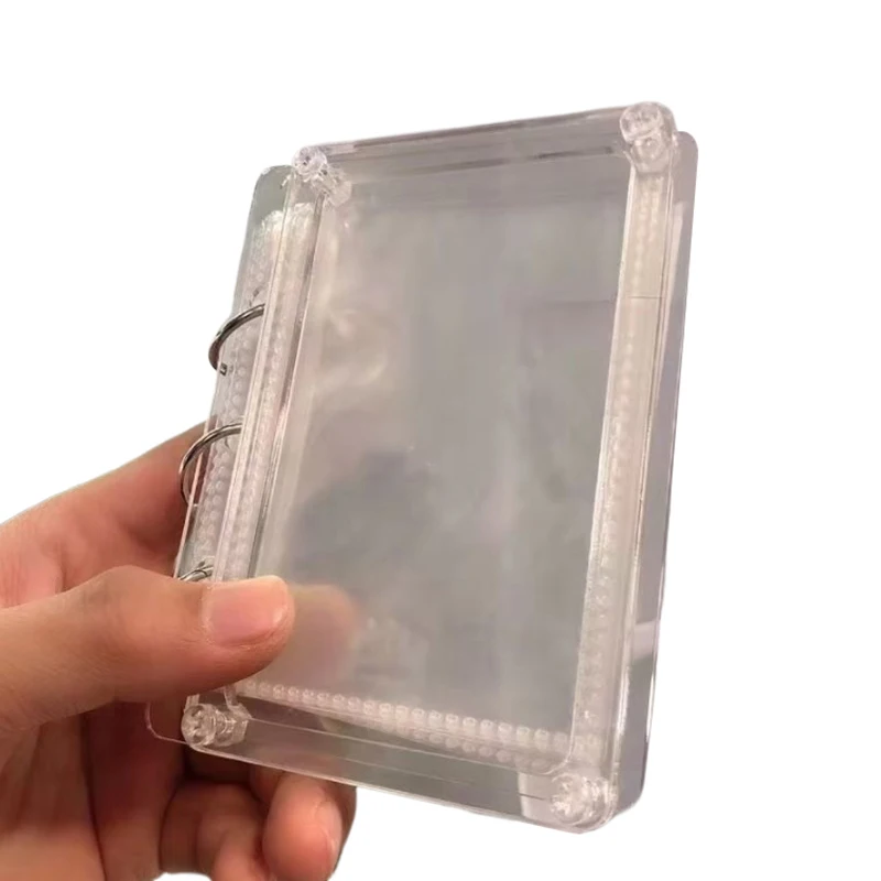 3-дюймовый мини-фотокарта Kpop переплет прозрачный акриловый альбом встроенный для