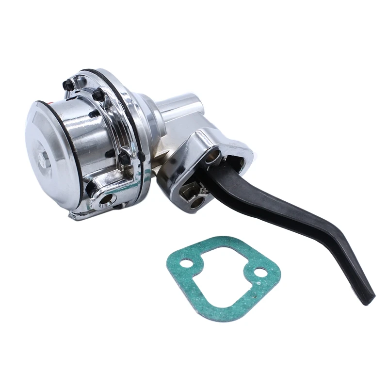 For SB Small Block Ford 221 260 289 302 351 Two Valve 80 Gph Mechanical Fuel Pump Chrome