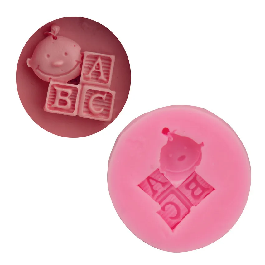 

Alphabet doll cake mold DIY silicone Fondant baking tool cookie mold