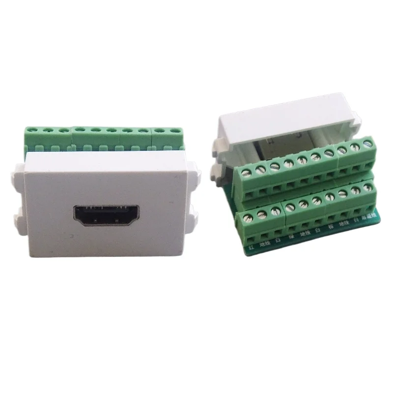 

HDMI2.0 беспаяльная проводка высокой четкости, винтовая наземная розетка, настенная панель, модуль 23x36 мм