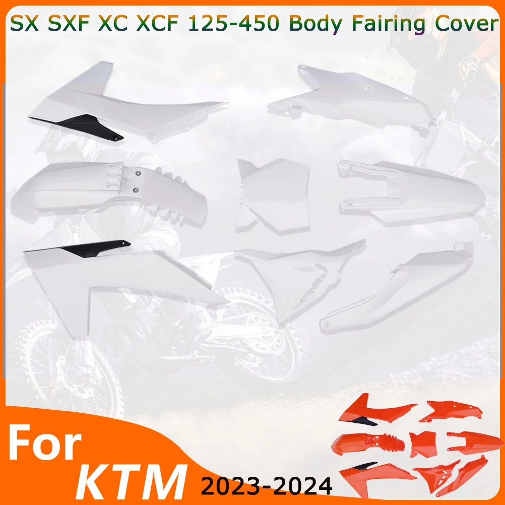 Фото 2023-2024 Для мотоциклов KTM SX SXF XC XCF EXC: пластиковый обвес, передний и задний брызговики, защита топливного бака, боковые панели, грязезащитные щитки №1