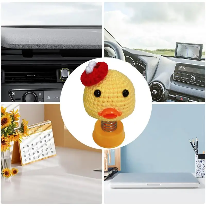 Украшения для приборной панели автомобиля вязаный крючком Подсолнух лягушка