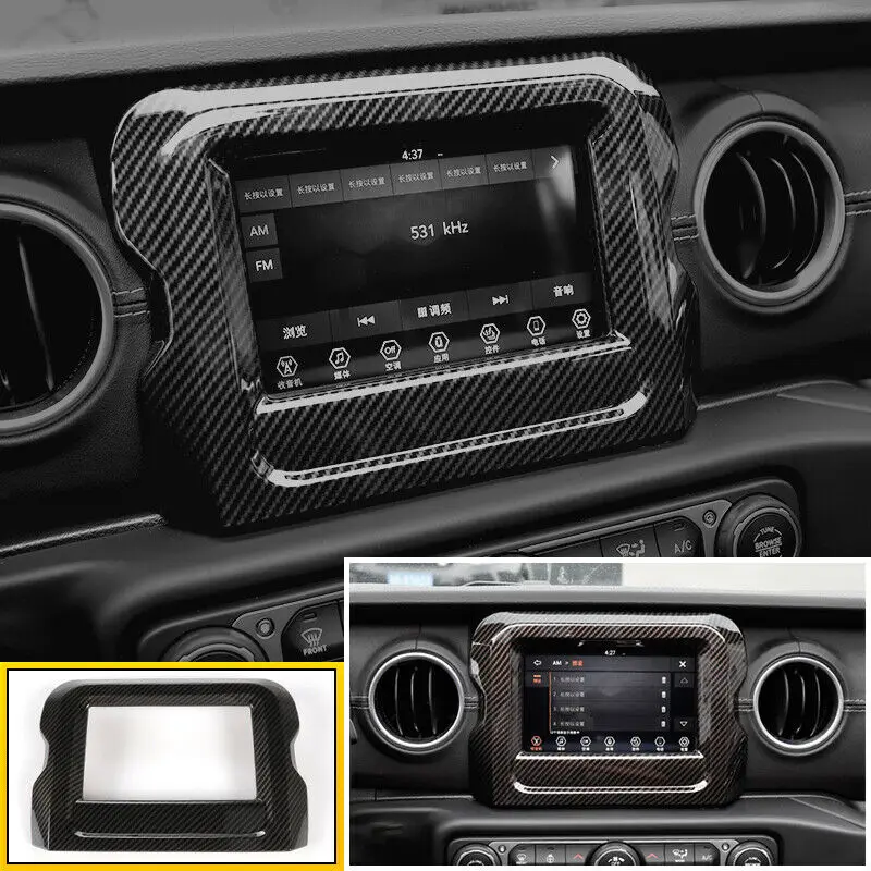 

Для Jeep Wrangler JL 2018-20 отделка панели навигации из углеродного волокна
