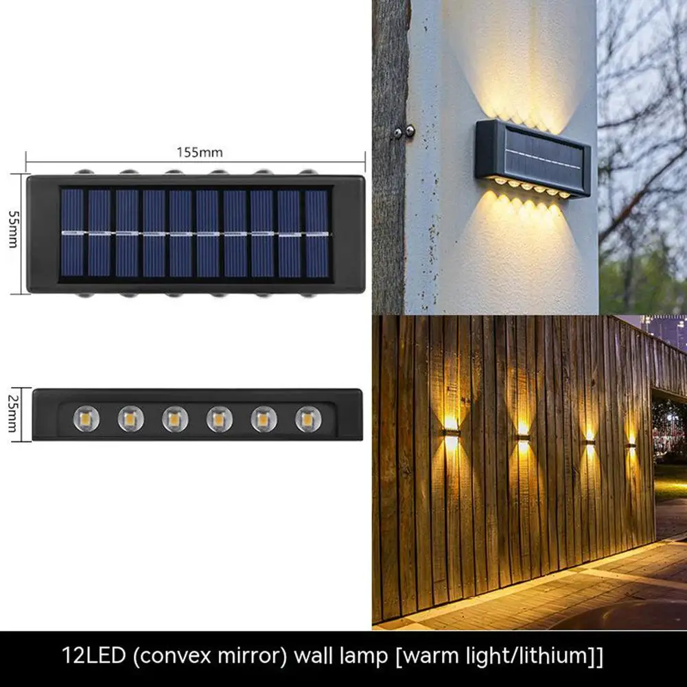 

Outdoor Solar Wall Lamp Ip65 Waterproof Up Down Street Lights For Garden Street Balcony Decor Garden Corridor Stairs Lighting
