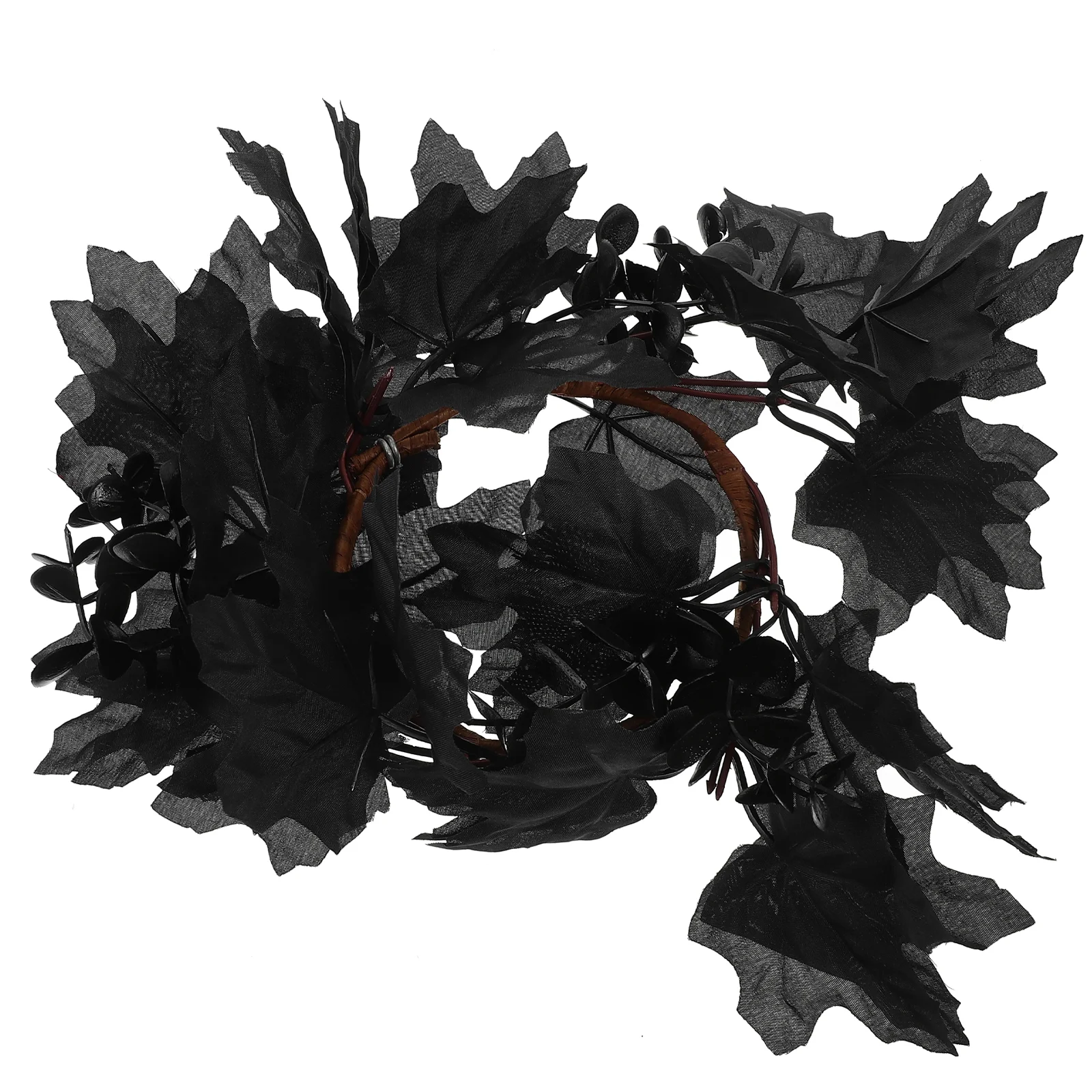 

Gothic Wreath Halloween Pendant Garland Decor Artificial Party Supply Silk Flower Maple Leaf Door Candles