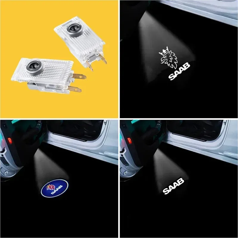 2x автомобильный дверной светильник с логотипом проекция Ghost Shadow приветственный