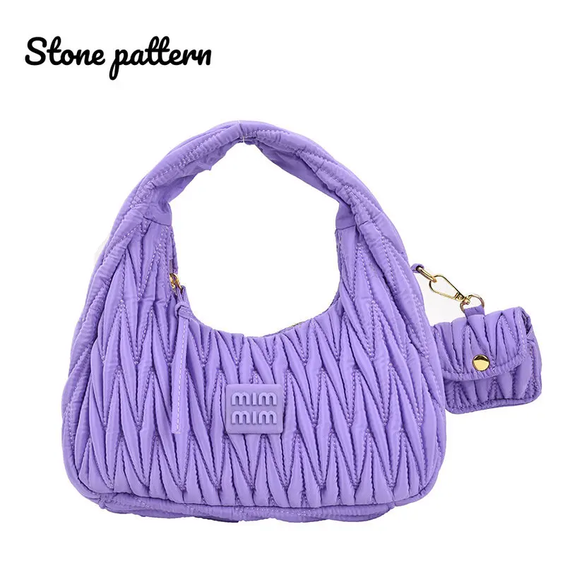 Luxury Brand Nylon Hobos Shoulder Bag for Women Handbag Clutch Purses 2022 New Brand Designer Evening Tote With Coin Purse