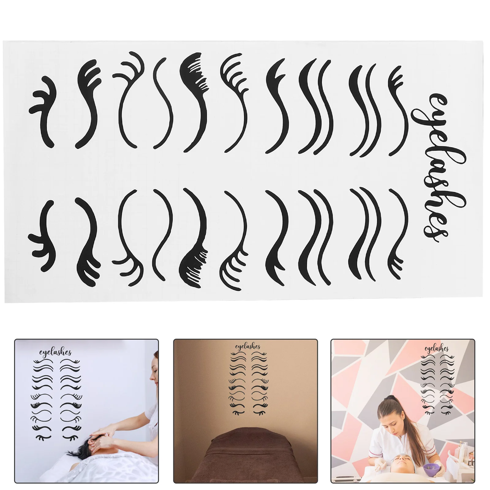 

Домашний декор, наклейки для ресниц, украшение для салона красоты, настенный фон, ПВХ наклейка, украшение для парикмахера