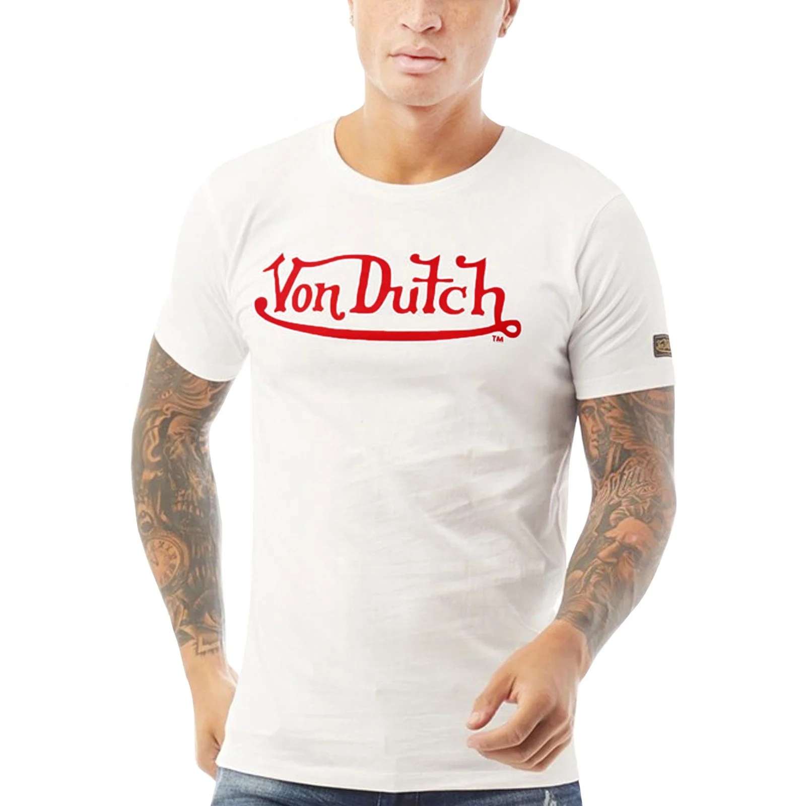 

Мужская футболка с коротким рукавом, круглым вырезом и принтом