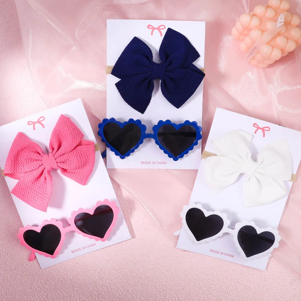 Ultraviolet-proof Heart Shape Glasses Kids Headwear Hair Accessories