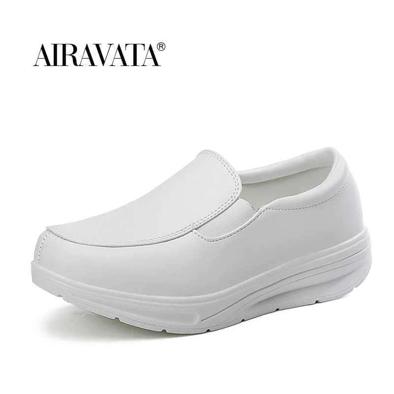 Women's Loafers Nurse Work Walking Shoes Wedges Shake Shoe Platform Sneakers
