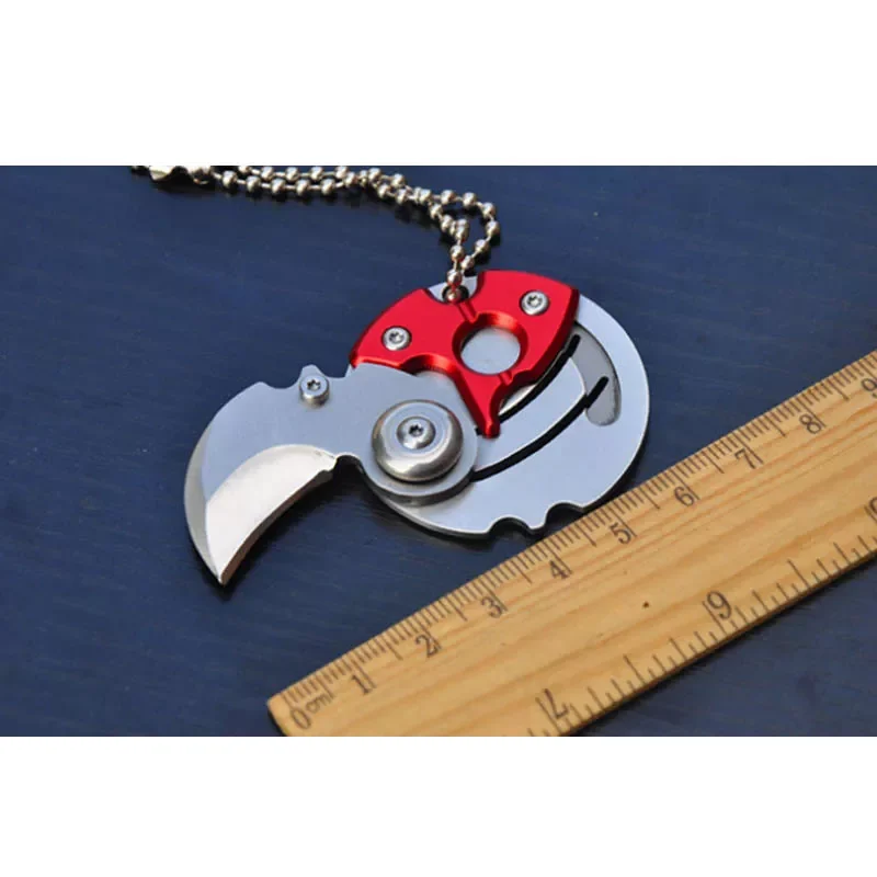 

personal defense Mini Folding Coin Knife EDC Carry Tool Small Pocket Knife Keychain with Hanging Key Chain Survival Outdoor