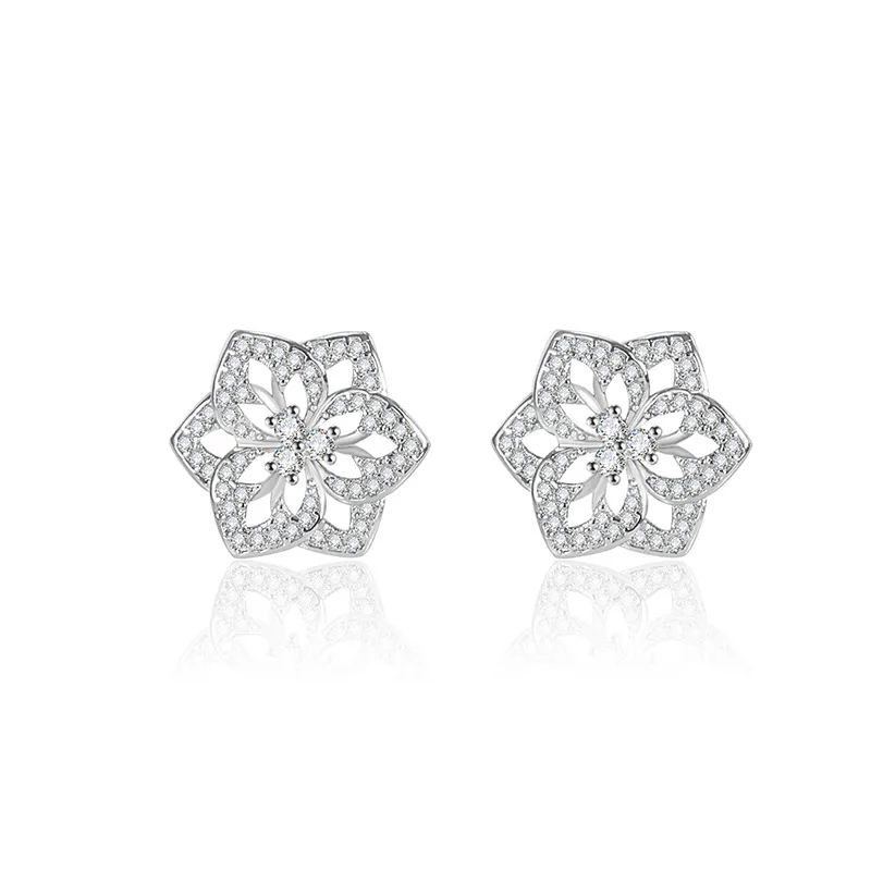 

100% 925 Sterling Silver 1 Carat Diamond Stud Earring for Women Aros Mujer Oreja Diamond Orecchini Gemstone Jewelry Females