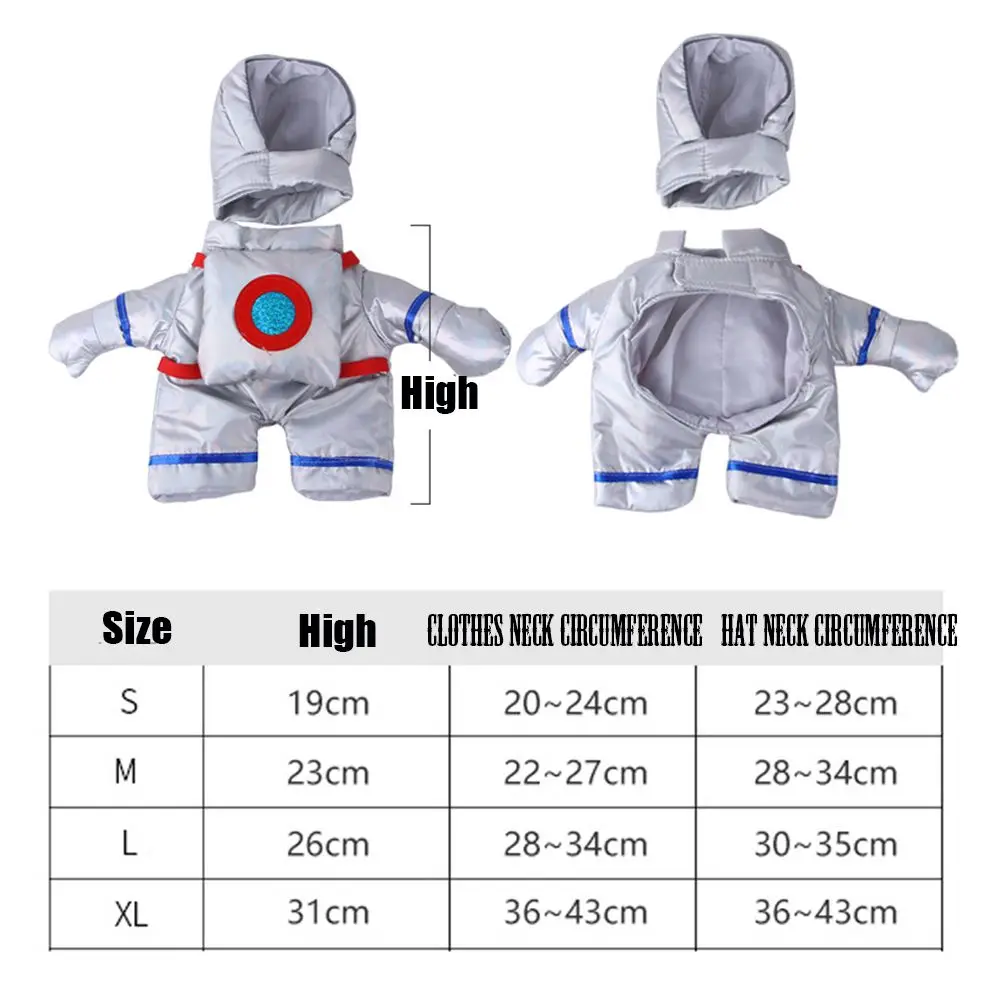 Cute Cats/Dogs Cosplay Halloween Standing Astronaut Dress Up Pet Transformation Costume | Cat Trench