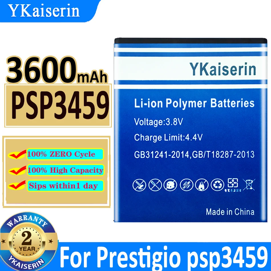 

YKaiserin Battery Psp 3459 3600mAh for Prestigio MultiPhone DUO Psp3459 New Bateria + Track Code