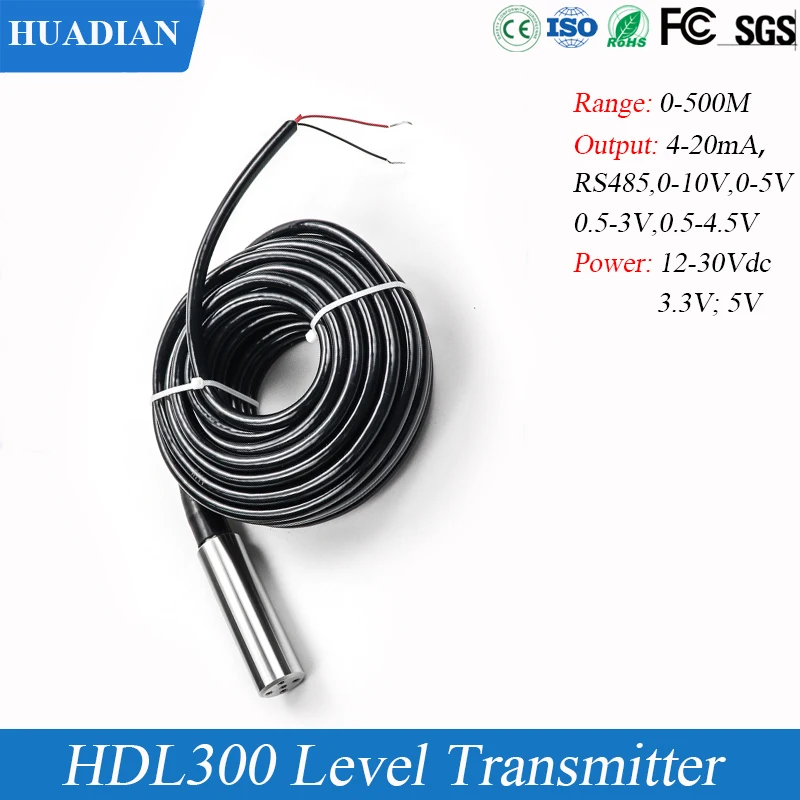 

40M Submersible Deep Sea Water Level Sensor Tank Hydrostatic Level Transmitter Probe