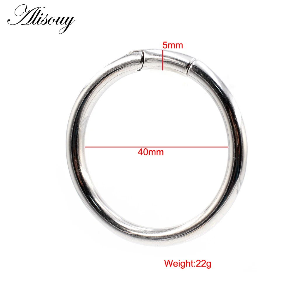 Alisouy 1PC Stainless Steel Round Circle Magnetic Ear Weights Heavy Expander Stretcher Plug Gauges Earring Body Piercing Jewelry images - 6