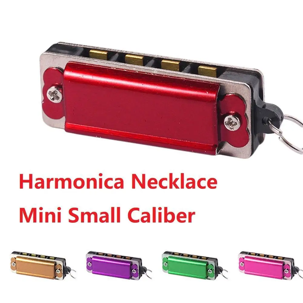 

Mouth Organ 4 Holes 8 Tone Harmonica Necklace Musical Pendant Necklace Jewelry Small Caliber Chain Diatonic Toy Mini Harmonica