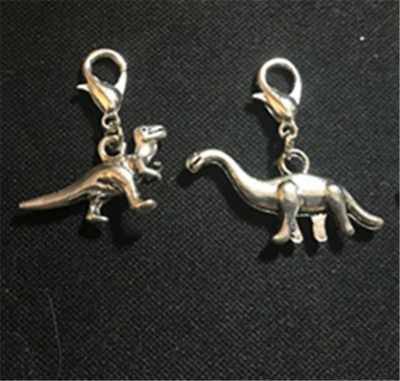2pcs/set Dinosaur Charm Progress Keeper Set, Zipper Pull, Removable Stitch Marker, Knit Crochet Notion Accessory