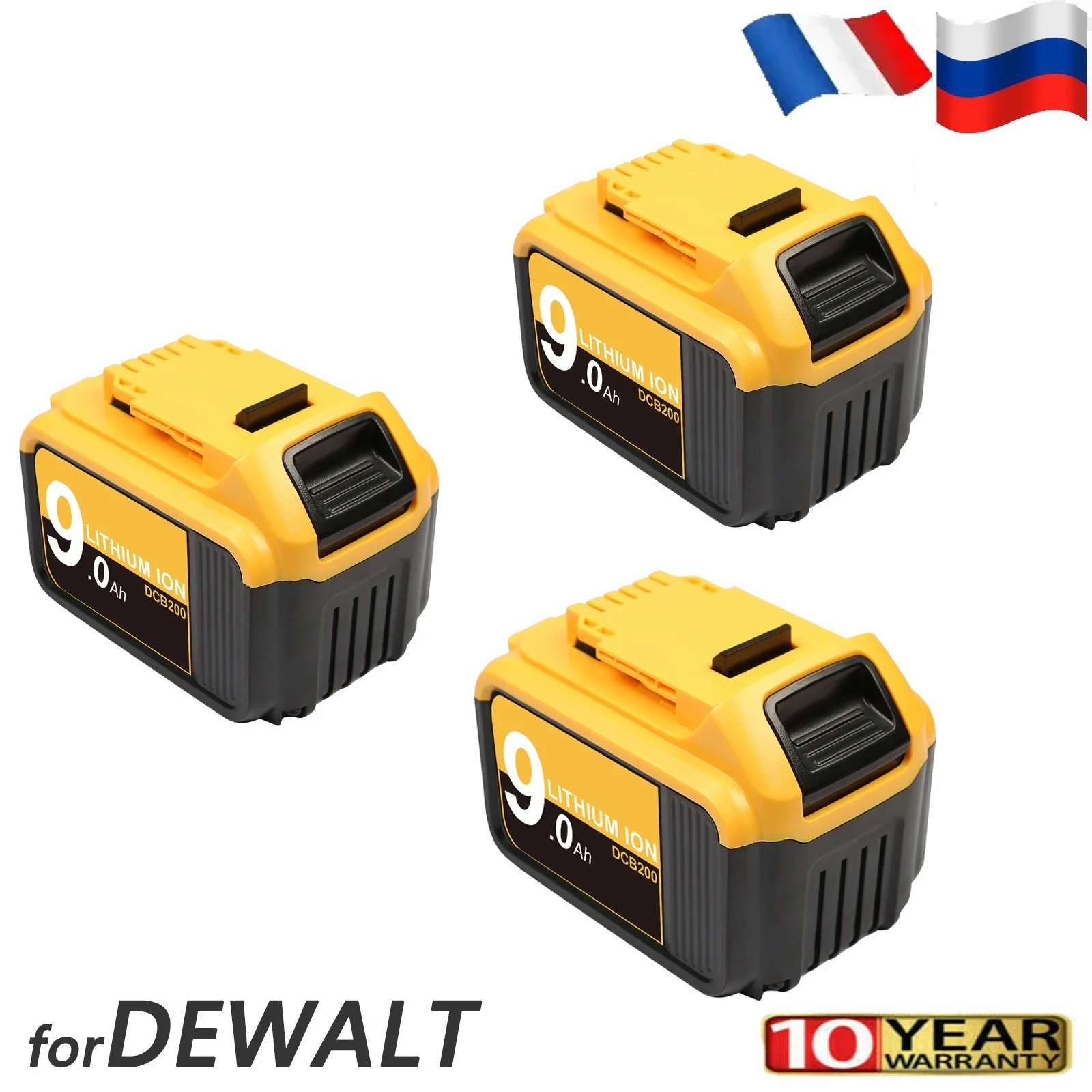 

Battery For DeWalt DCB200 9000MAH 20V 20 Volt Lithium Ion Battery Max DCB206-2 DCB205 DCB200-2 Tool Battery