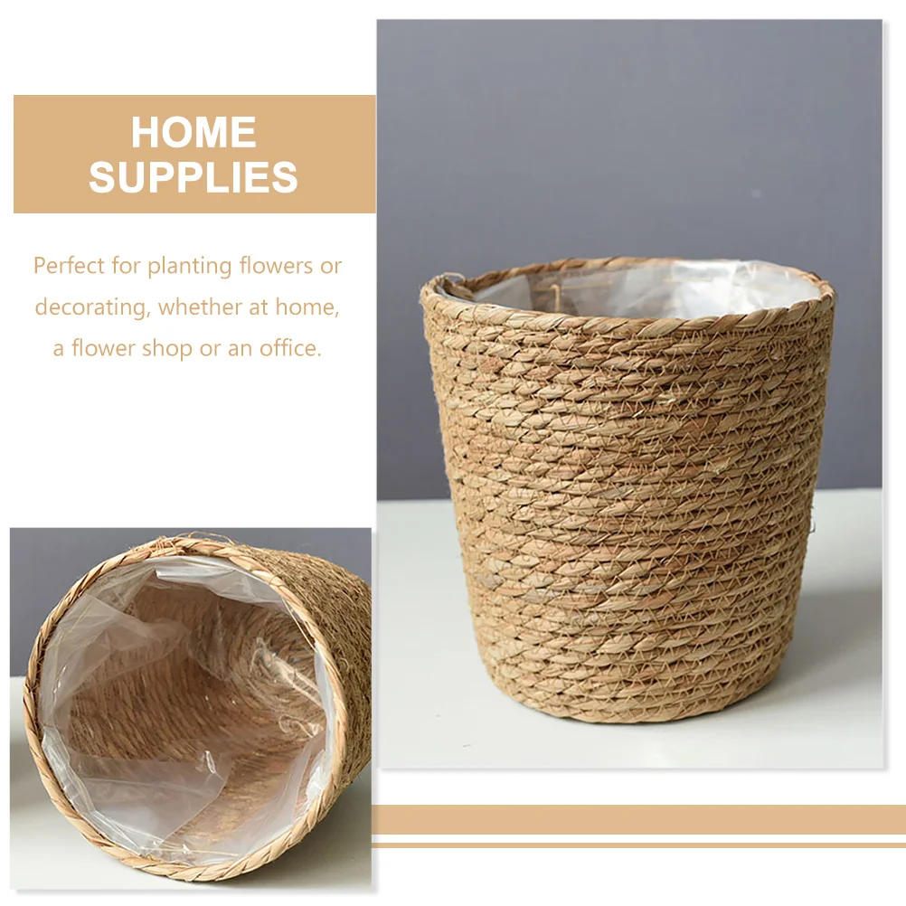 Белая корзина для цветочного горшка садовые корзины товары дома плетеный