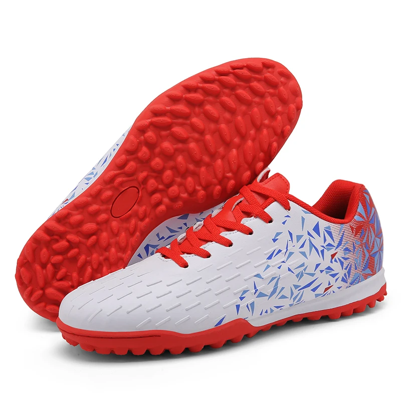 Men Sport Soccer Shoes Spring Autumn Male Boys Gym Training Sneakers Red Blue Man Turf Football Shoes Trainer Big Size