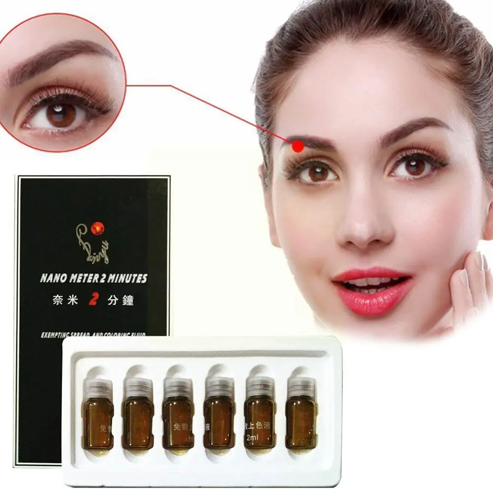 

6 Bottle/Pack Tattoo Coloring Liquid Effective Fixed Permanent Makeup Anesthetic Tattoo Numbing Eyebrow Lips Color Makeup L E9E1