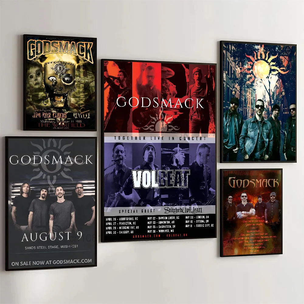 G-Godsmack Music Poster Paper Print Home Living Room Bedroom Entrance Bar Cafe Art Painting Decoration