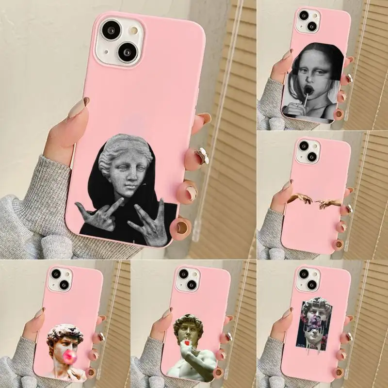 

Art Aesthetic David Mona Lisa Angel Phone Case For Iphone 7 8 Plus X Xr Xs 11 12 13 Se2020 Mini Mobile Iphones 14 Pro Max Case