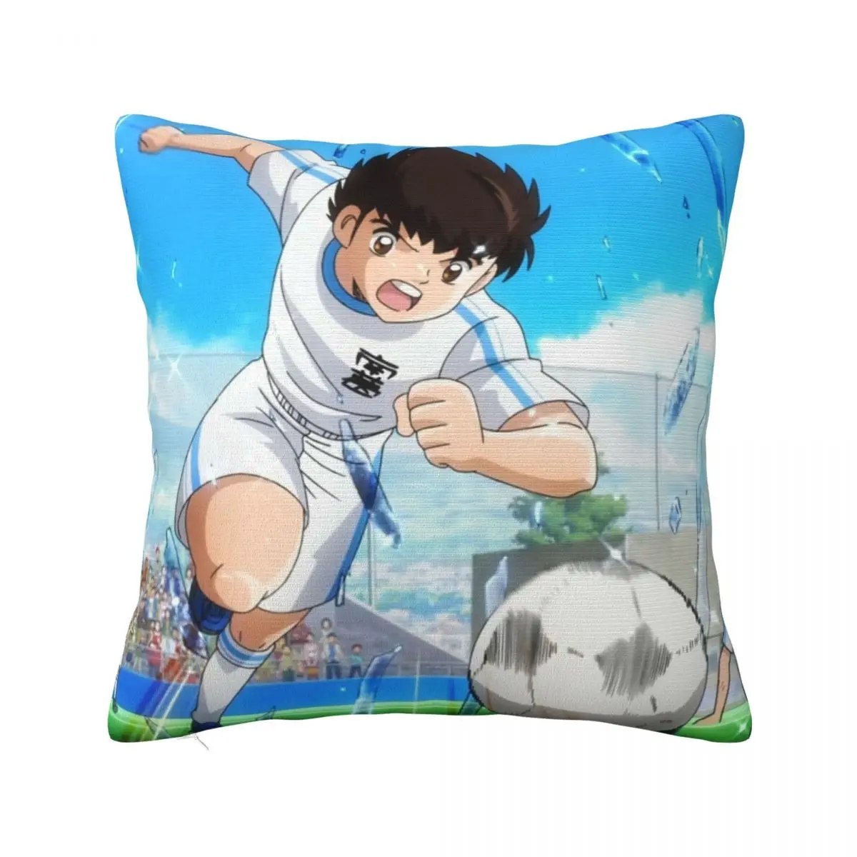 

Captain Tsubasa Anime Pillowcase Print Polyester Cushion Cover cartoon young football player Throw Pillow Case Cover Home 45cm