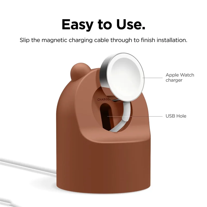 

Silicone Charger Stand For Apple Watch Series 7/6/SE/5/4/3/2/1 Desk Holder Bracket For iWatch (45/44/42/41/40/38mm) Accessories