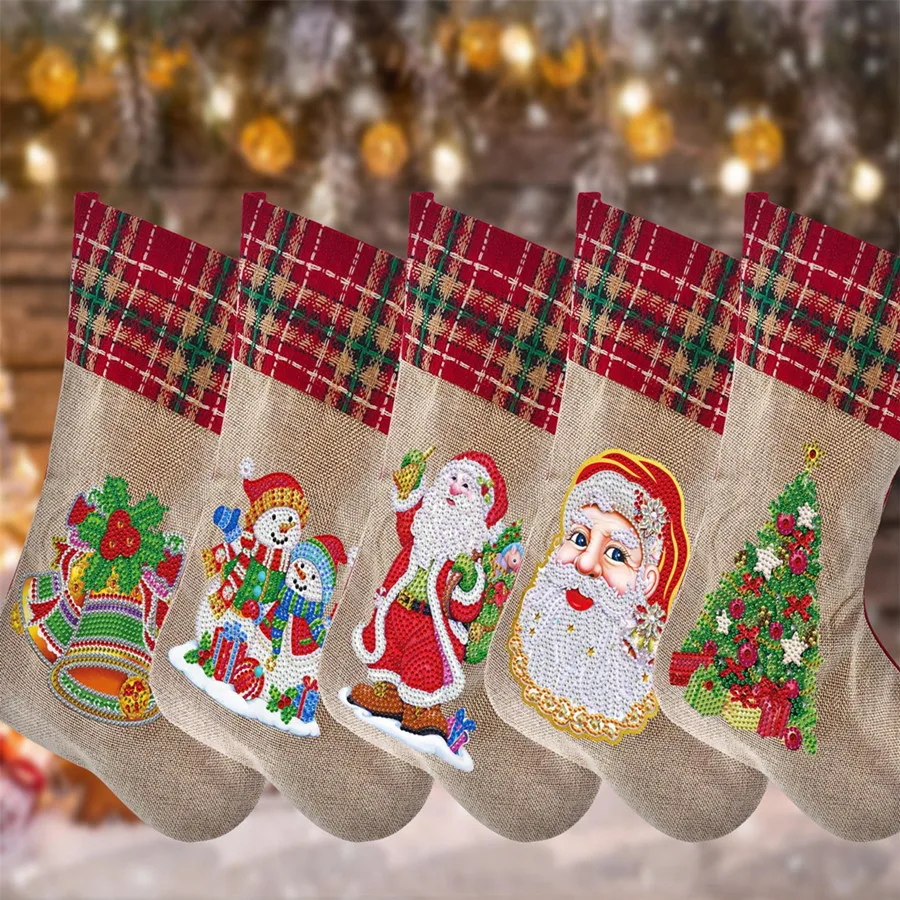 

Алмазная живопись «сделай сам», дневная сумка для алмазной живописи, ручная работа, сумка для хранения бусин в горошек, Рождественская сумк...