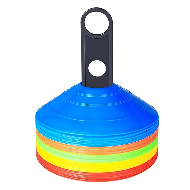 

50 Pieces Football Cones Sign Disc Training Soccer Cones Set, For Football Basketball Skating Kids Games Outdoor Indoor