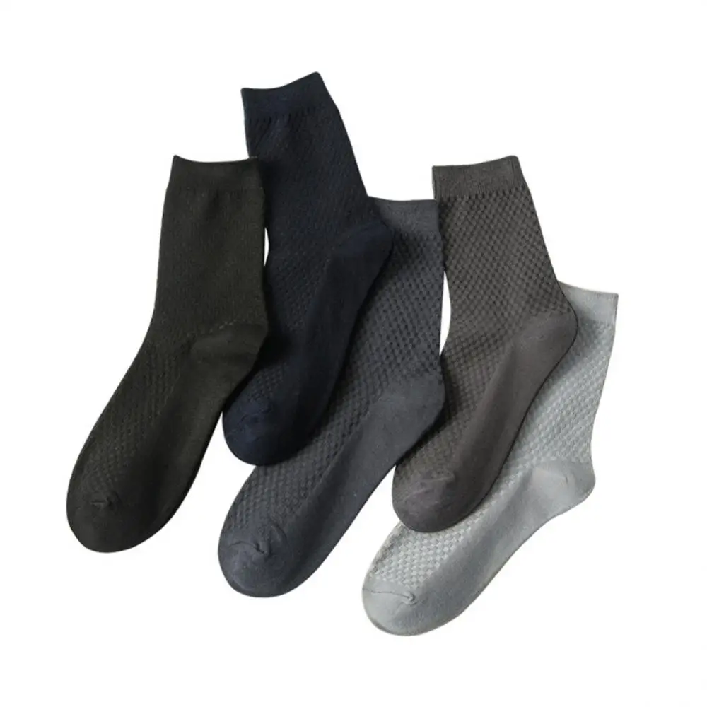 

5Pairs Autumn Winter Men's Socks Deodorant Breathable Cotton Sports Sock solid color Men Sweat-absorbent Business Casual Socks