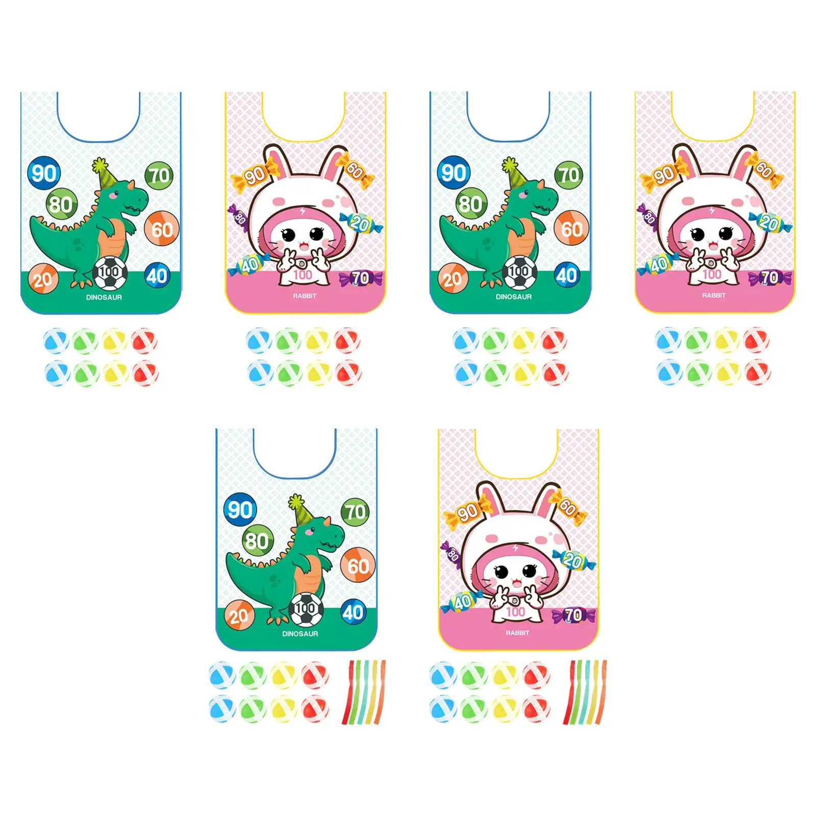 

Dodgeball Tag Game with 8 Sticky Ball Toss Soft Toy Balls for Lawn Outside