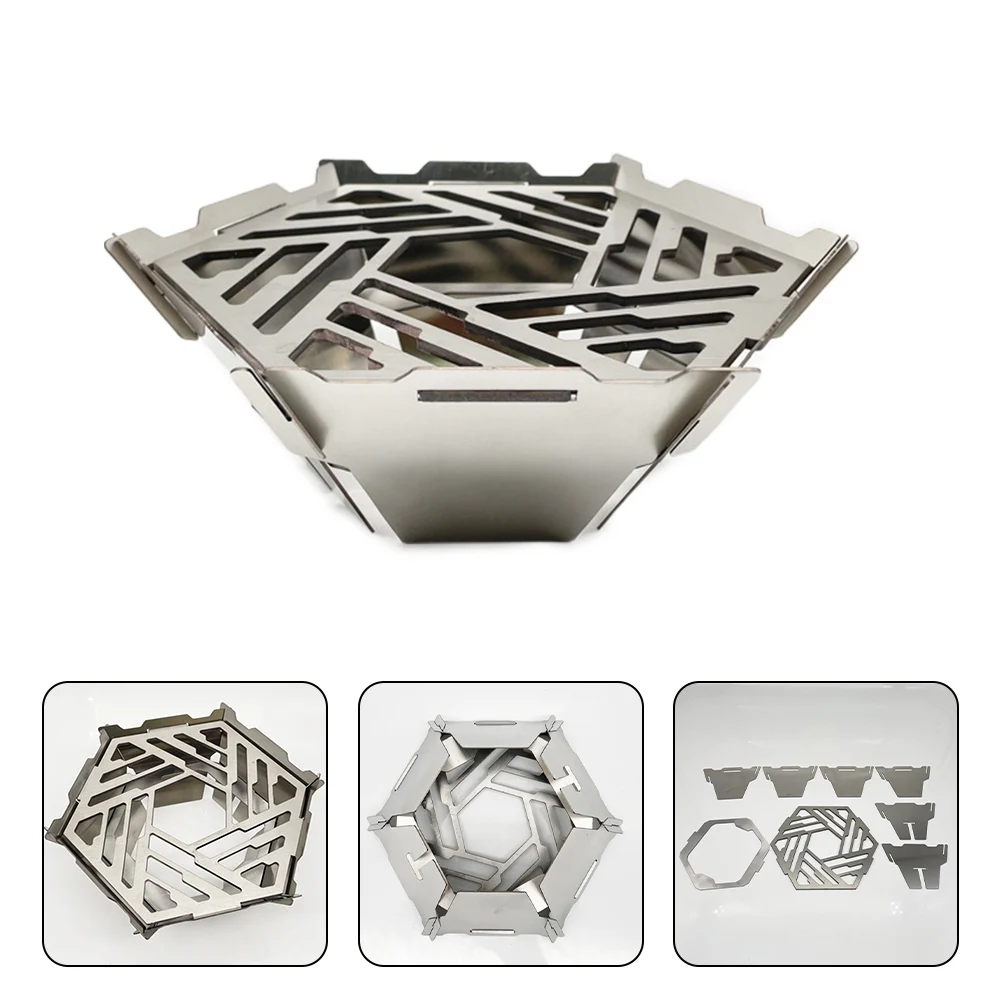 

Outdoor Camping Stove Wind Deflector Windproof Removable Pot Rack Wind Shield Portable Picnic BBQ Outdoor Gas Furnaces Accessory