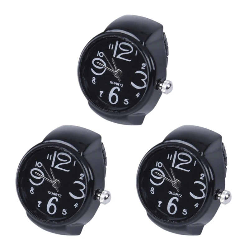 

2X Arabic Number Quartz Men Pocket Finger Ring Watch 0.87 Inch HOT