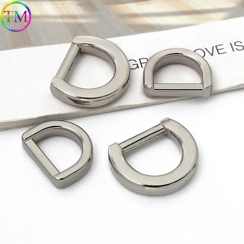 10-50 Pieces Detachable Metal D Ring Buckles For Bag Belt Clasp Handbag Shoulder Strap Clip Diy Leather Hardware Accessories