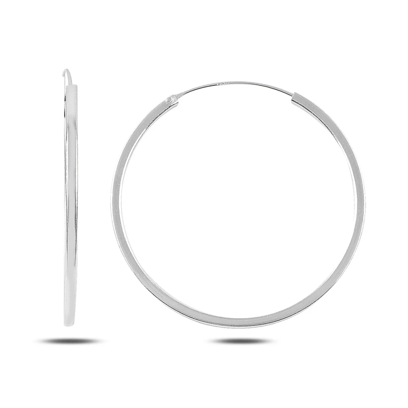 

Silver 925 Sterling 40mm Simple Ring Earrings