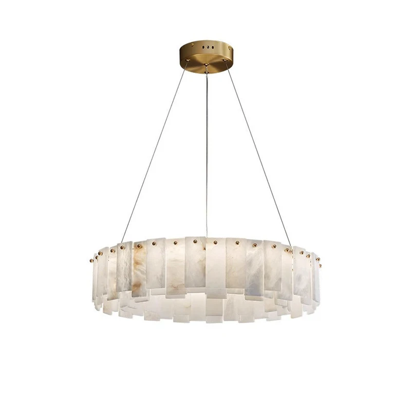 2024 новая тенденция мраморная художественная потолочная люстра освещение блеск