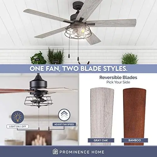 

Marshall Ceiling Fan, 52, Matte Black