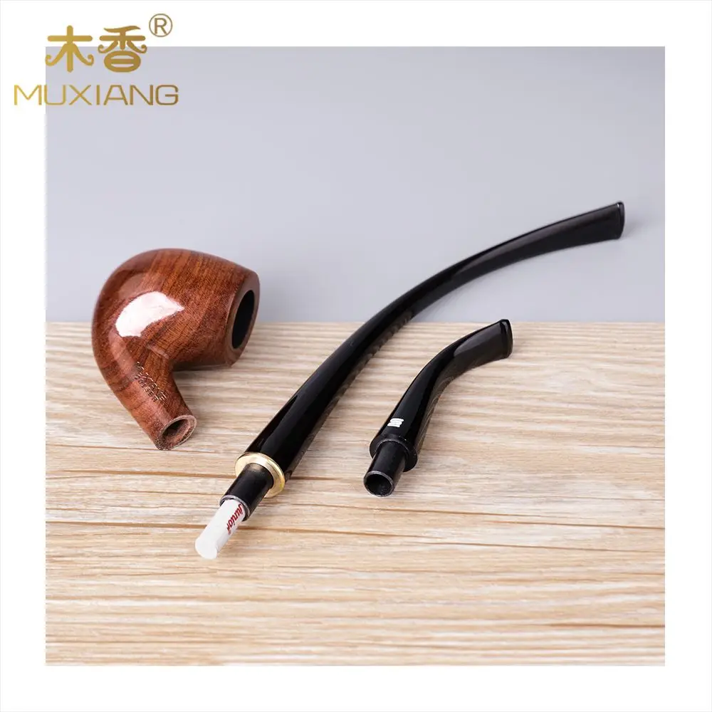 

2 in 1 Wooden Rosewood Smoking High Quality Bent pipe with 9mm filter with 10 smoking Tools Pipe Set length can be replaced