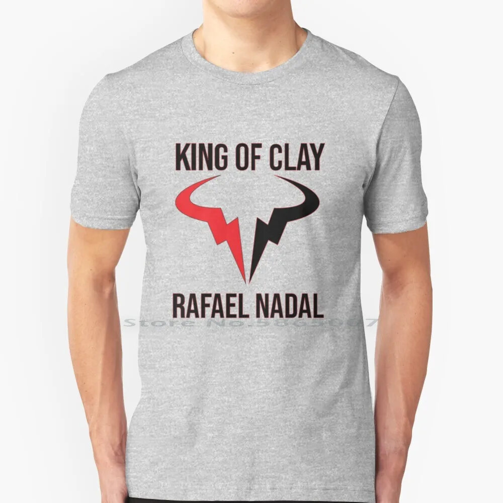 Rafael &quotRef&quot Nadal King Of Clay Футболка из 100% хлопка Atp Us Open Rafa Tennis Испания Короткая