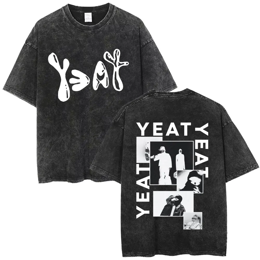 Фото Футболки с рисунком стираного рэпера Yeat LYFESTYLE 2093, футболка с товаром для мужчин и женщин, модная винтажная футболка в стиле хип-хоп, хлопковые футболки большого размера №1