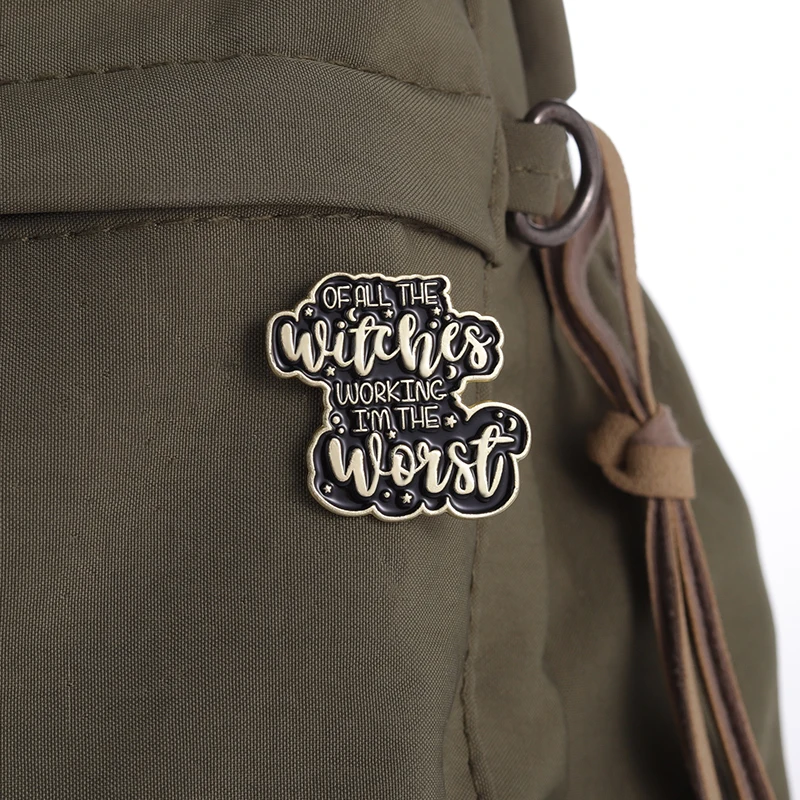

Witch Cartoon Enamel Pin Punk Custom Brooch Letter Movie Backpack Jewelry Badge Gift Friends Accessories Wholesale