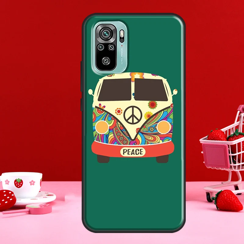 Чехол Hippy Peace Bus Cat для Xiaomi Redmi Note 11 Pro 10 9 8 11S 9S 10S чехол 9A 9C 9T |