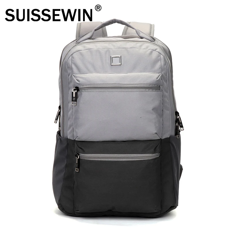 

Повседневный деловой рюкзак для мужчин и женщин, легкая водонепроницаемая дорожная сумка для ноутбука с защитой от кражи, серый вместитель...