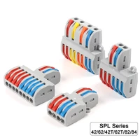 5pcs fast electrical wire connector splitter spl type compact cable connectors push in conductor terminal with operating lever